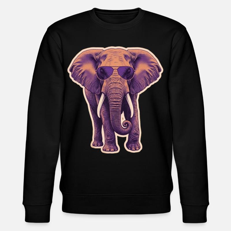 Sommer Elefant Sonnenbrille - Stanley/Stella Unisex Bio-Sweatshirt CHANGER  - Schwarz