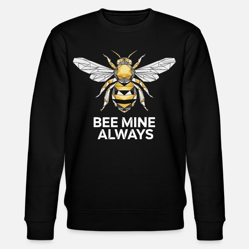 Bee Mine Bee Geometric - Stanley/Stella CHANGER Unisex Organic Sweatshirt - black