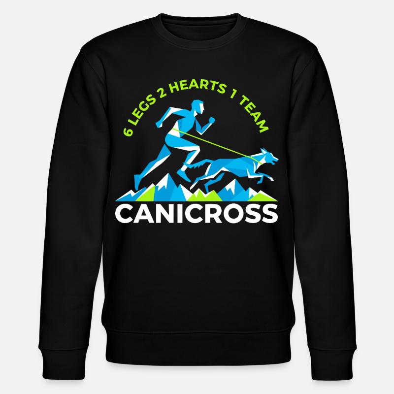 Canicross 6 Beine Team - Stanley/Stella Unisex Bio-Sweatshirt CHANGER  - Schwarz