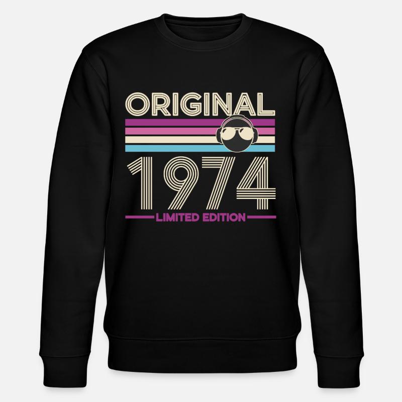1974 Retro First Edition - Stanley/Stella CHANGER Unisex Organic Sweatshirt - black