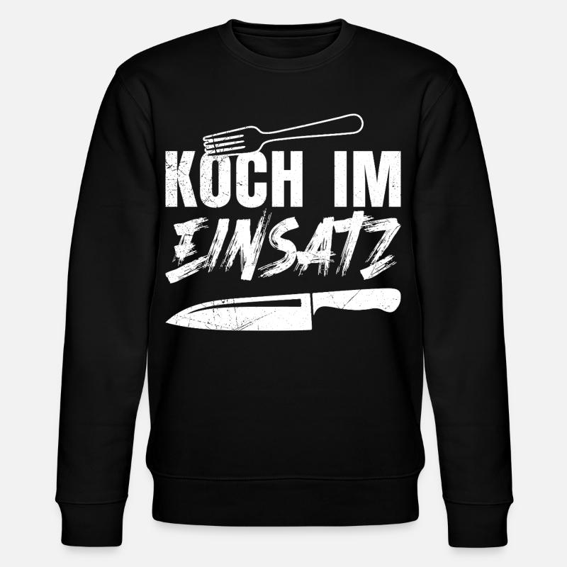 Küchenchef KOCH IM EINSATZ Lustiges - Stanley/Stella Unisex Bio-Sweatshirt CHANGER  - Schwarz