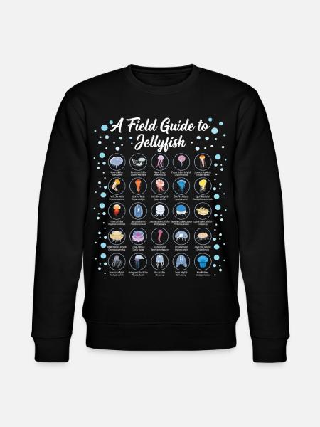 Guide To Jellyfish Scientific Biology - Stanley/Stella CHANGER Unisex Organic Sweatshirt - black