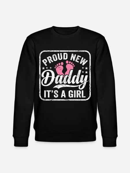 Werdender Papa & Vater, Geburt Tochter Mädchen - Stanley/Stella Unisex Bio-Sweatshirt CHANGER - Schwarz
