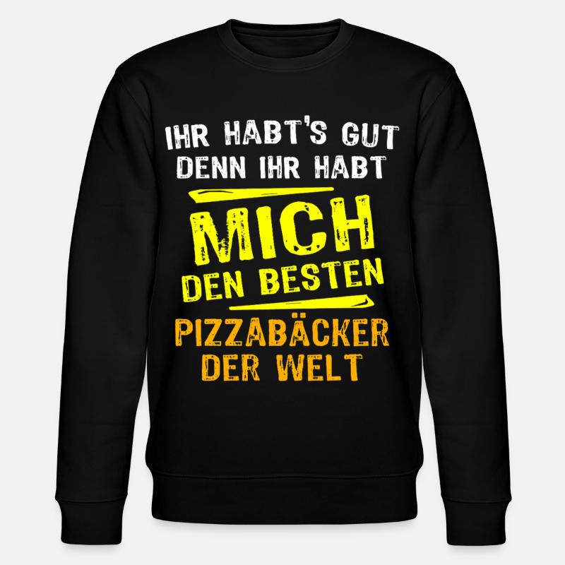 Pizzabäcker Geschenk - Stanley/Stella Unisex Bio-Sweatshirt CHANGER  - Schwarz