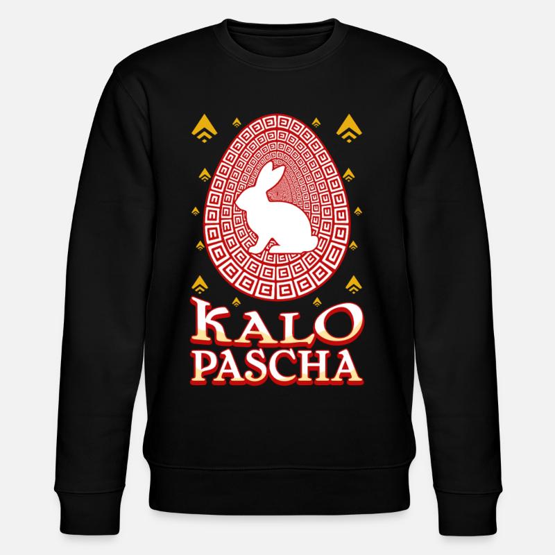 Kalo Pascha Happy Easter Greek Easter - Stanley/Stella CHANGER Unisex Organic Sweatshirt - black
