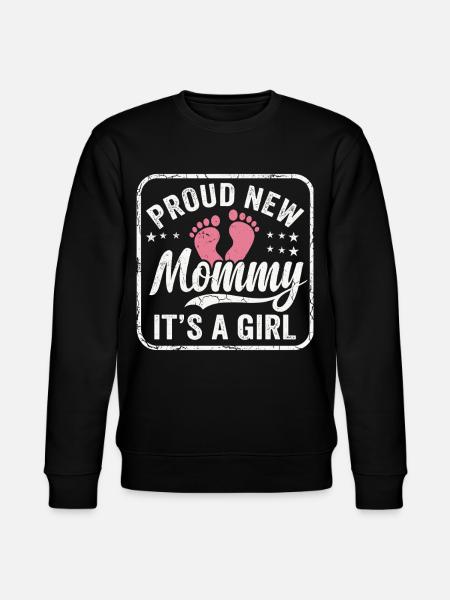 Werdende Mama & Mutter, Geburt Tochter Mädchen - Stanley/Stella Unisex Bio-Sweatshirt CHANGER - Schwarz