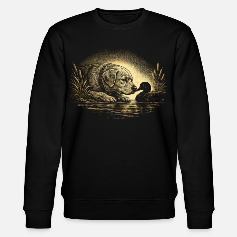 Canard Chien de chasse Canard - Sweat bio CHANGER Stanley/Stella Unisexe - noir