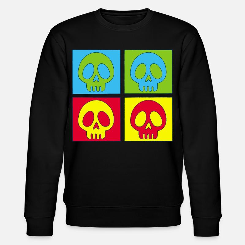Crânes et quadrichromie - Sweat bio CHANGER Stanley/Stella Unisexe - noir