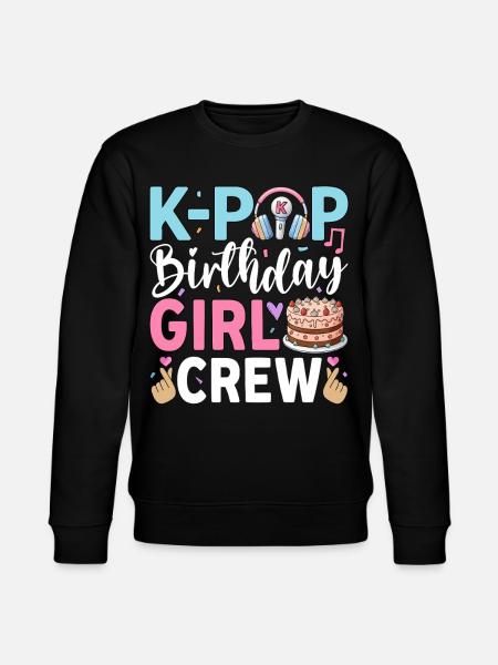 K-Pop Birthday Girl Crew - Stanley/Stella CHANGER Unisex Organic Sweatshirt - black