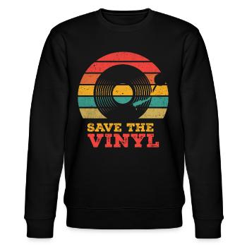 Enregistrez le vinyle - Sweat bio CHANGER Stanley/Stella Unisexe - noir - Devant - Nik (191cm) & Marisol (170cm)