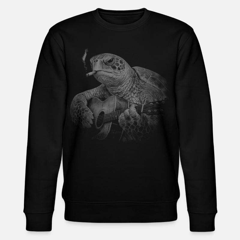 Turtle Night Guitar - Stanley/Stella Unisex Bio-Sweatshirt CHANGER  - Schwarz