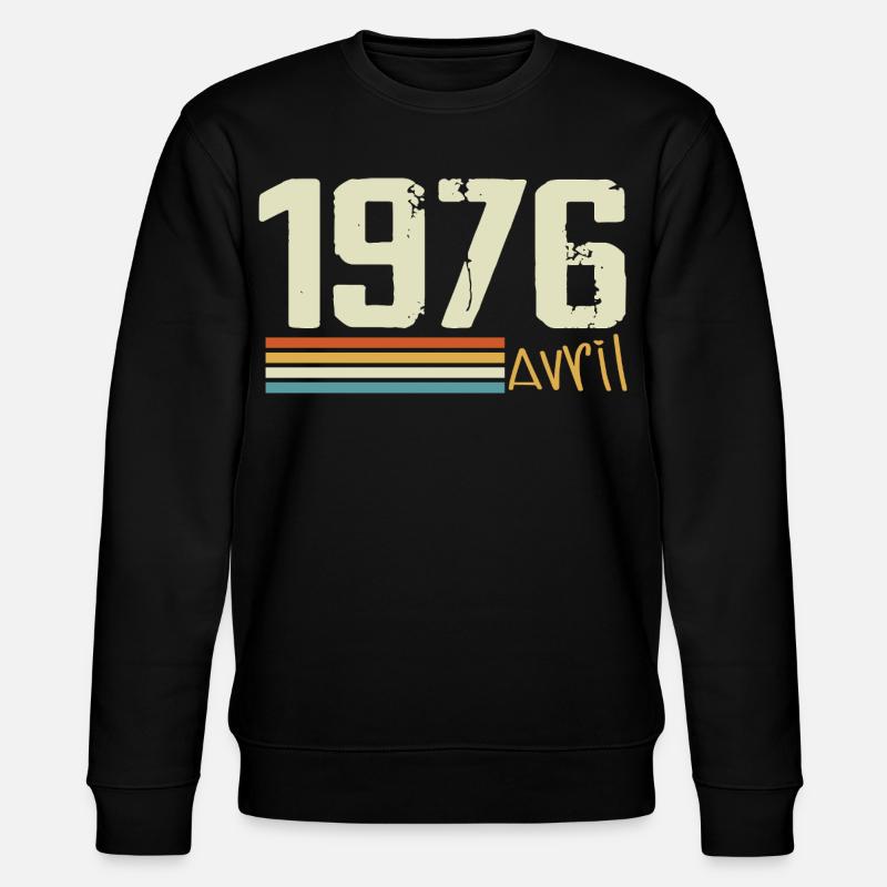 Né en avril 1976 - Sweat bio CHANGER Stanley/Stella Unisexe - noir