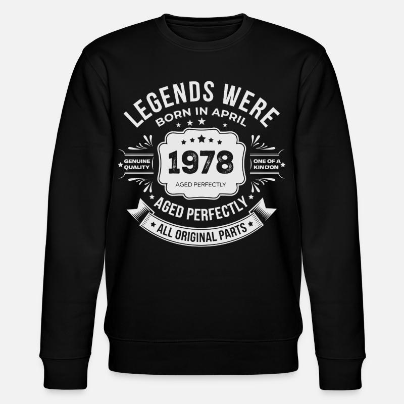 Cadeau Anniversaire Avril 1978 - Sweat bio CHANGER Stanley/Stella Unisexe - noir