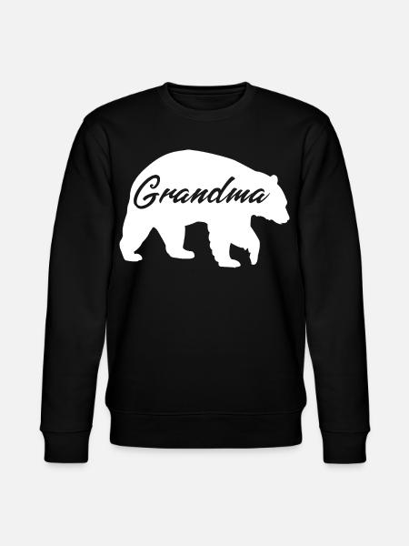 Grandma Bear süßes Geschenkhemd - Stanley/Stella Unisex Bio-Sweatshirt CHANGER  - Schwarz