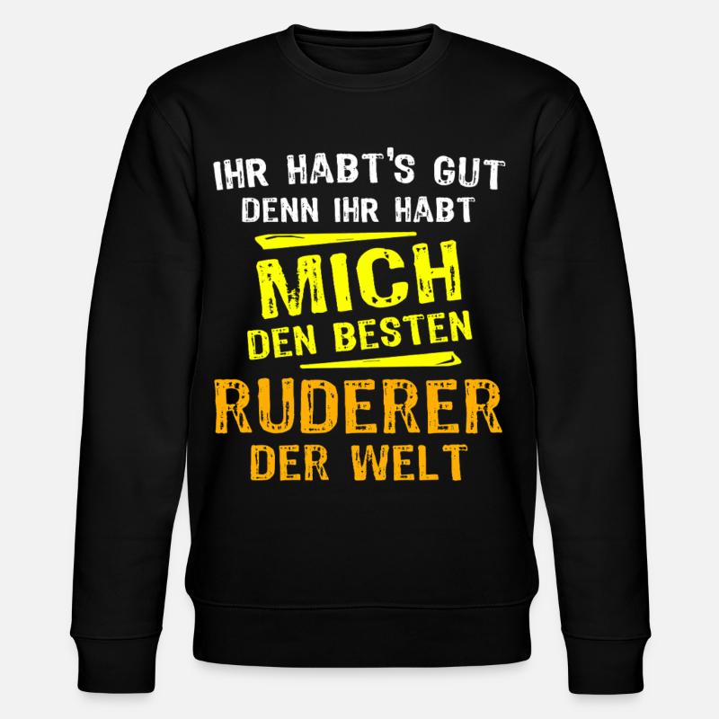Ruderer Geschenk - Stanley/Stella Unisex Bio-Sweatshirt CHANGER  - Schwarz