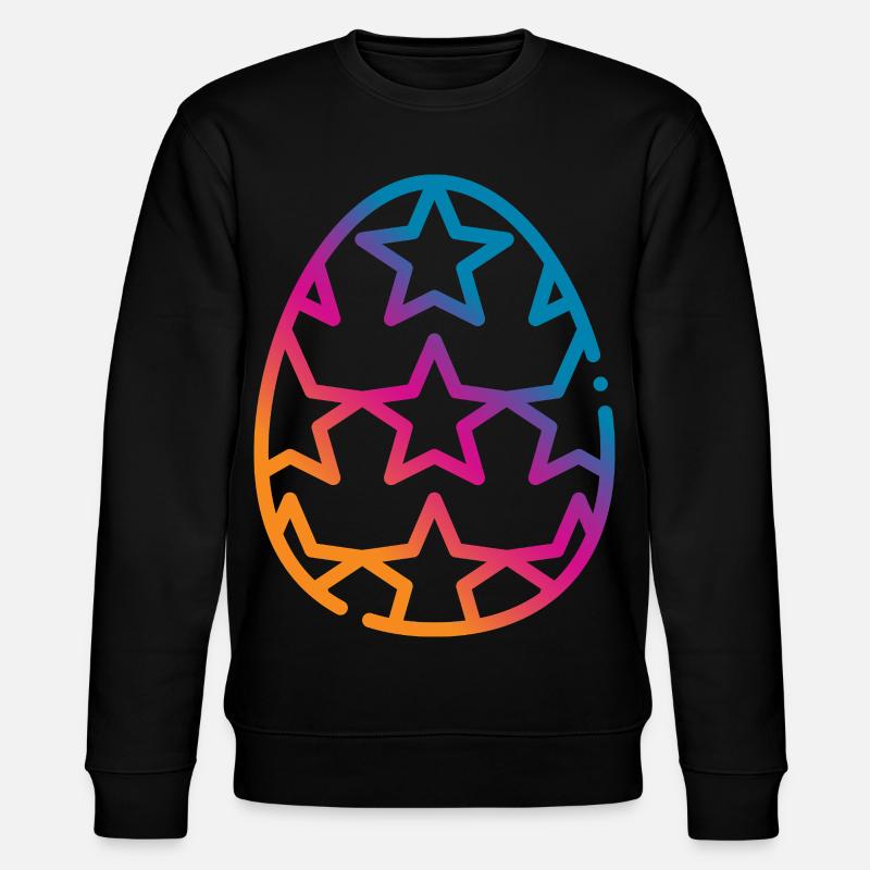 Buntes Osterei Ostern - Stanley/Stella Unisex Bio-Sweatshirt CHANGER  - Schwarz