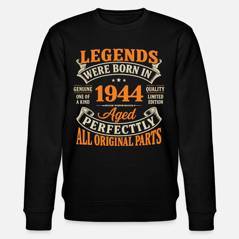 Legends 1944: Perfekt gealtert - Stanley/Stella Unisex Bio-Sweatshirt CHANGER  - Schwarz