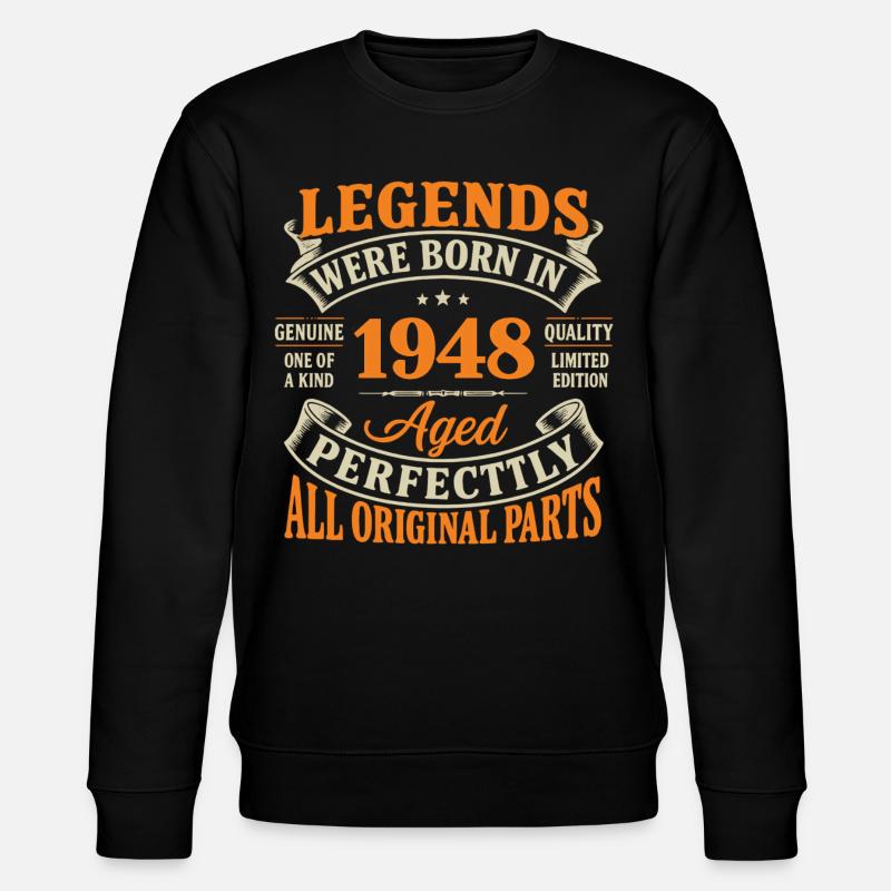 Legends 1948: Perfect Age, Original - Stanley/Stella Unisex Bio-Sweatshirt CHANGER  - Schwarz