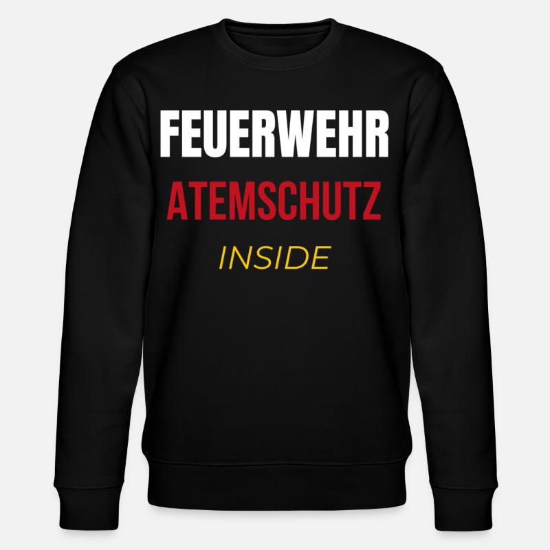 Feuerwehr Atemschutz Inside – Einsatz & Retter  - Stanley/Stella Unisex Bio-Sweatshirt CHANGER  - Schwarz