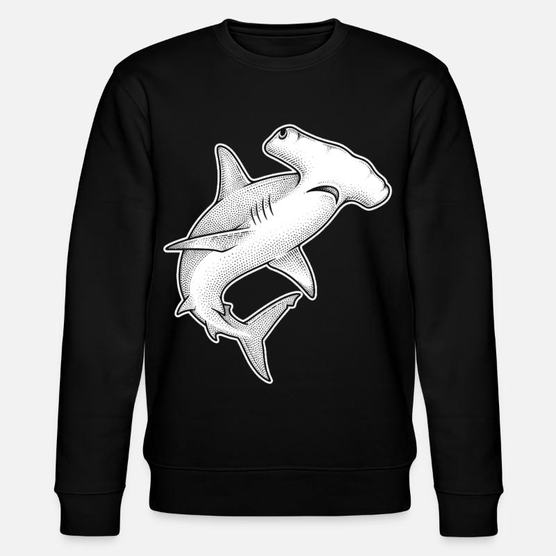 Hammerhai Punkt Illustration - Stanley/Stella Unisex Bio-Sweatshirt CHANGER  - Schwarz