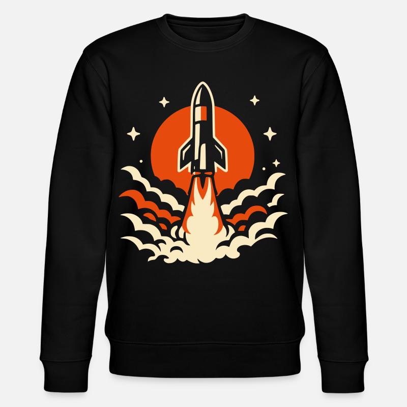 Retro Rocket - Stanley/Stella CHANGER Unisex Organic Sweatshirt - black