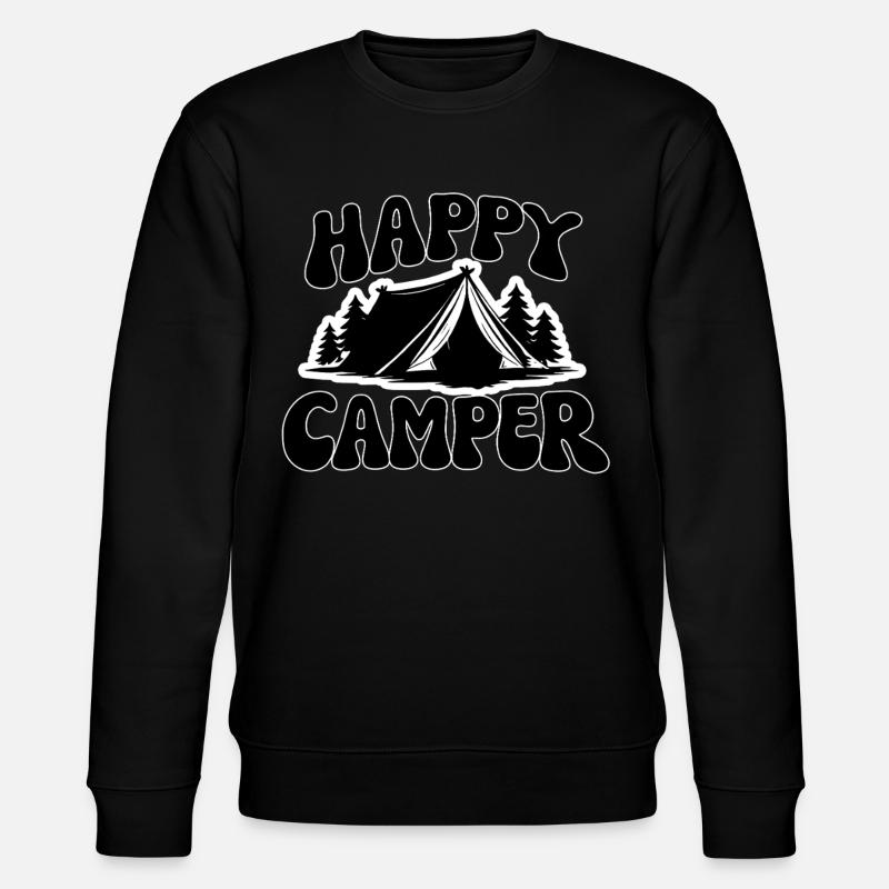 Graphique de tente campeuse joyeuse - Sweat bio CHANGER Stanley/Stella Unisexe - noir