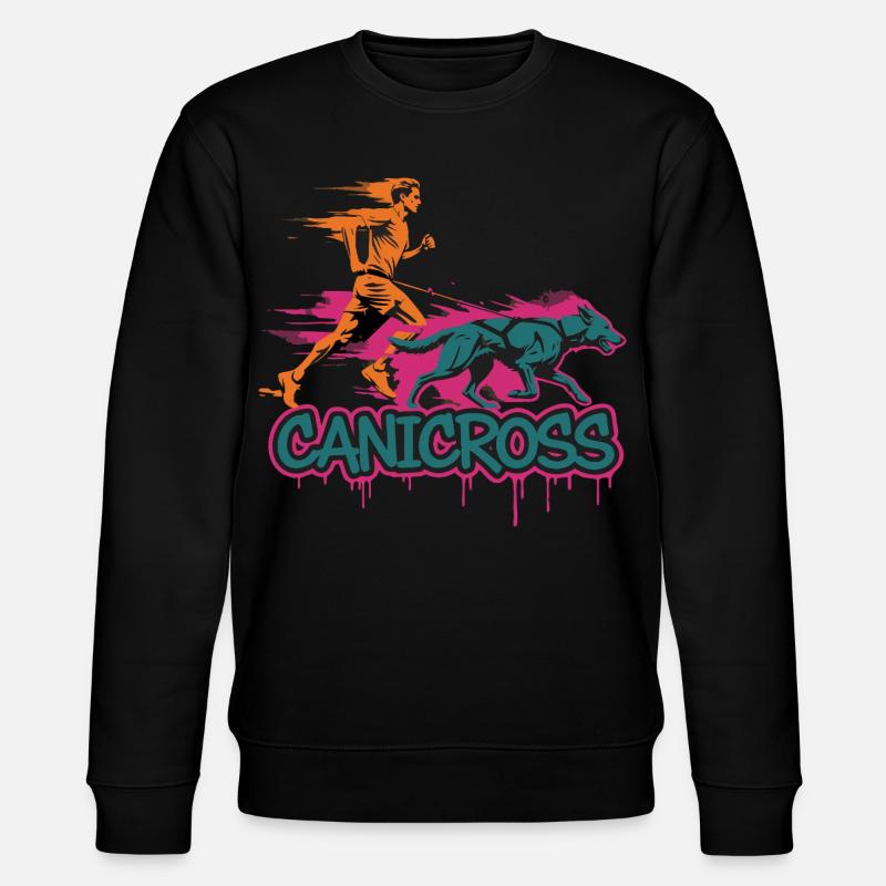 Canicross Running avec Chien - Sweat bio CHANGER Stanley/Stella Unisexe - noir