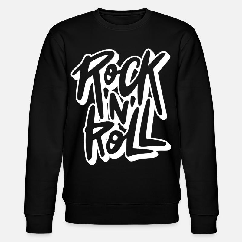 Rock 'N' Roll Graffiti Text - Stanley/Stella CHANGER Unisex Organic Sweatshirt - black