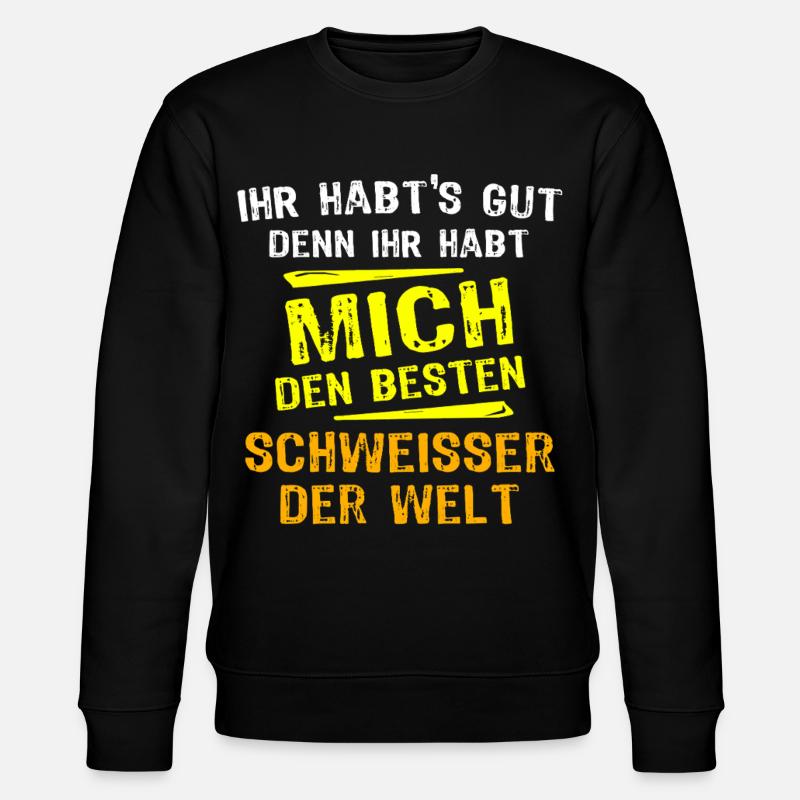 Schweisser Geschenk - Stanley/Stella Unisex Bio-Sweatshirt CHANGER  - Schwarz