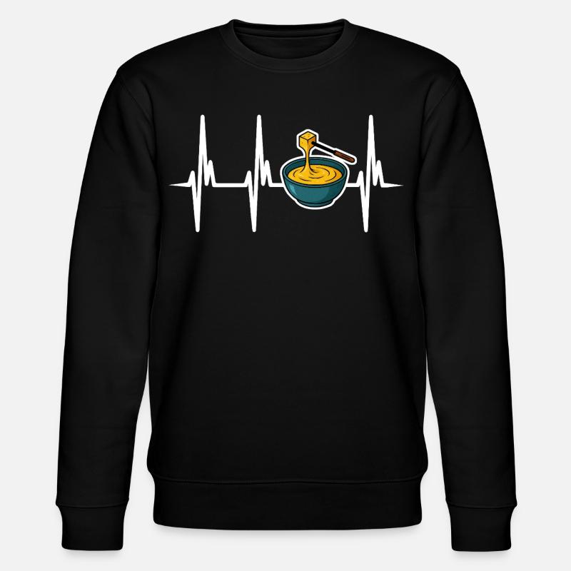 Ich liebe Käsefondue - Stanley/Stella Unisex Bio-Sweatshirt CHANGER  - Schwarz