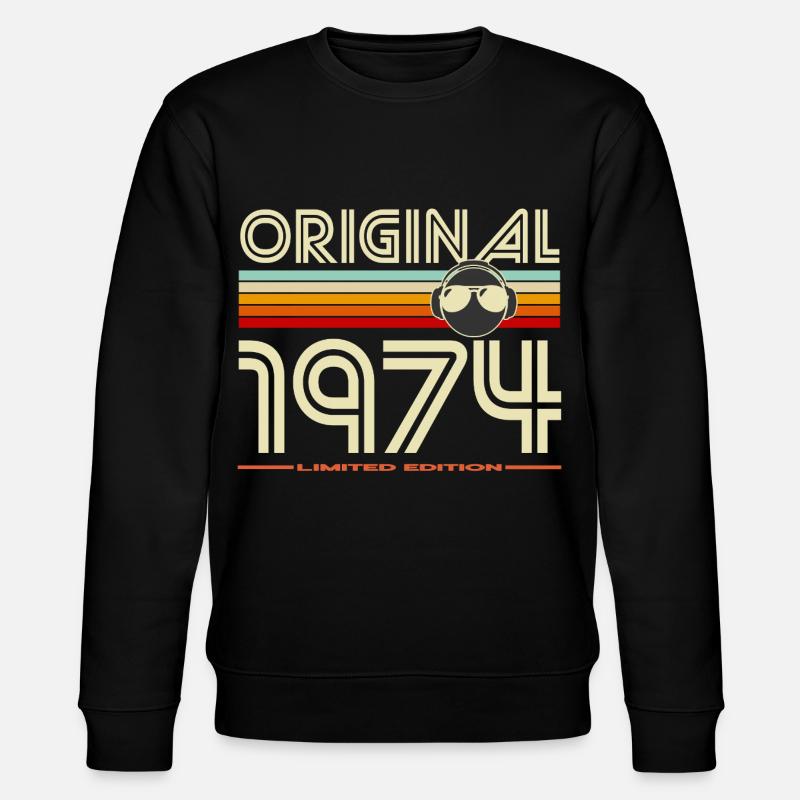 Originale Retro-Edition von 1974 - Stanley/Stella Unisex Bio-Sweatshirt CHANGER  - Schwarz