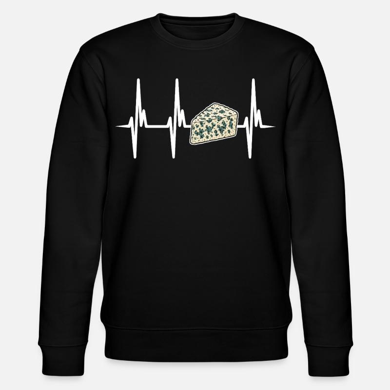 Ich liebe Gorgonzola - Stanley/Stella Unisex Bio-Sweatshirt CHANGER  - Schwarz