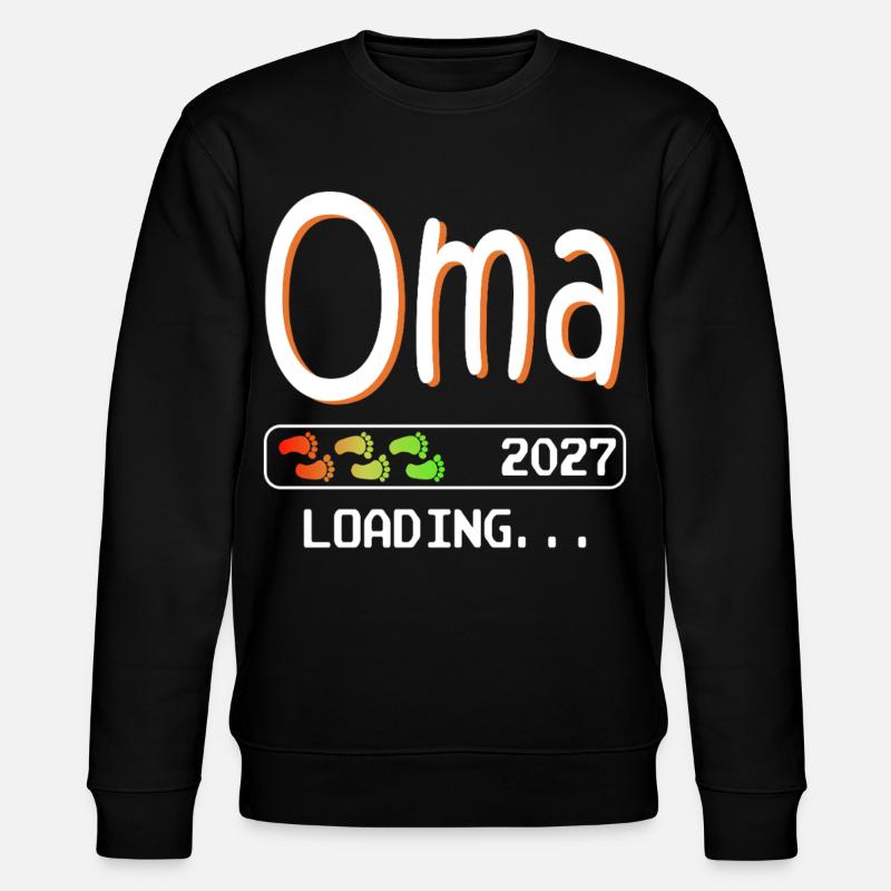 Werdende Oma 2027 loading zukünftige Großmutter - Stanley/Stella Unisex Bio-Sweatshirt CHANGER - Schwarz