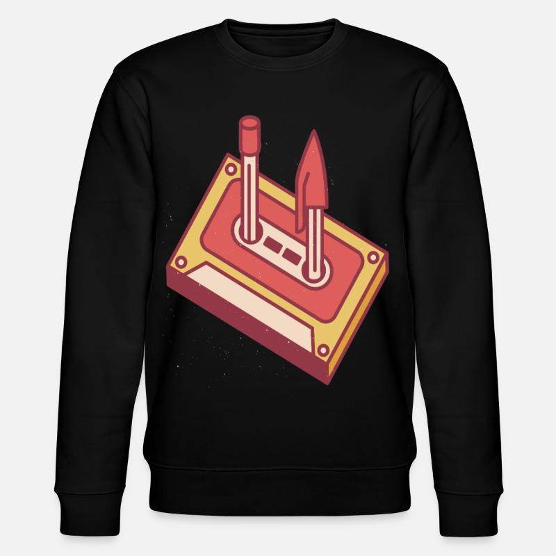 80er & 90er Retro-Party-Kostümkassette - Stanley/Stella Unisex Bio-Sweatshirt CHANGER  - Schwarz