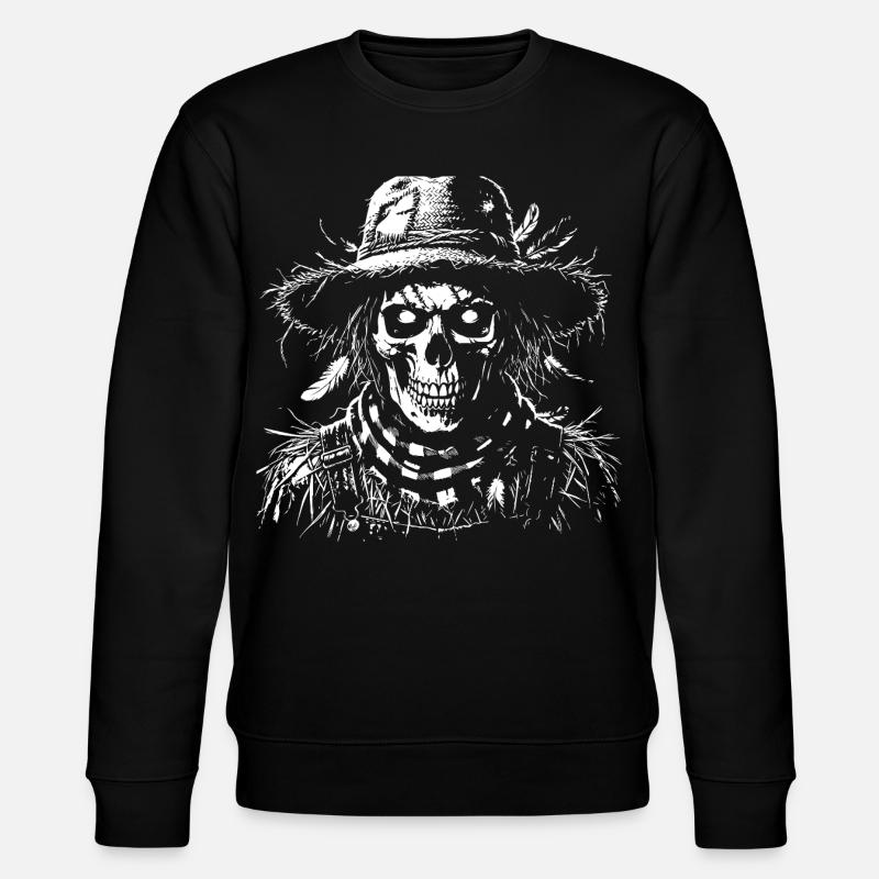Skeleton with straw hat - Stanley/Stella CHANGER Unisex Organic Sweatshirt - black