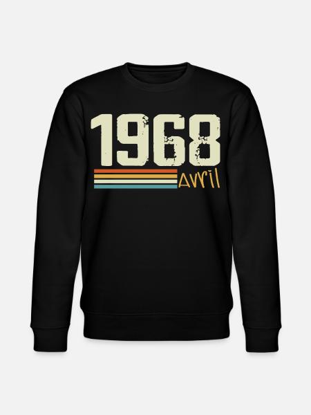 Né en avril 1968 - Sweat bio CHANGER Stanley/Stella Unisexe - noir
