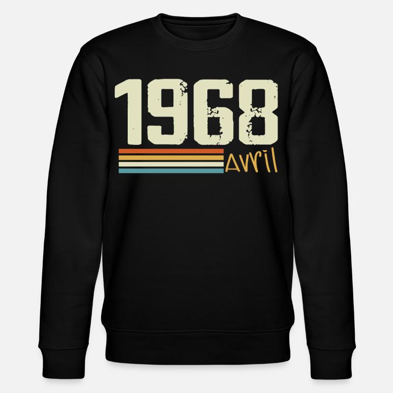 Geboren im April 1968 - Stanley/Stella Unisex Bio-Sweatshirt CHANGER - Schwarz