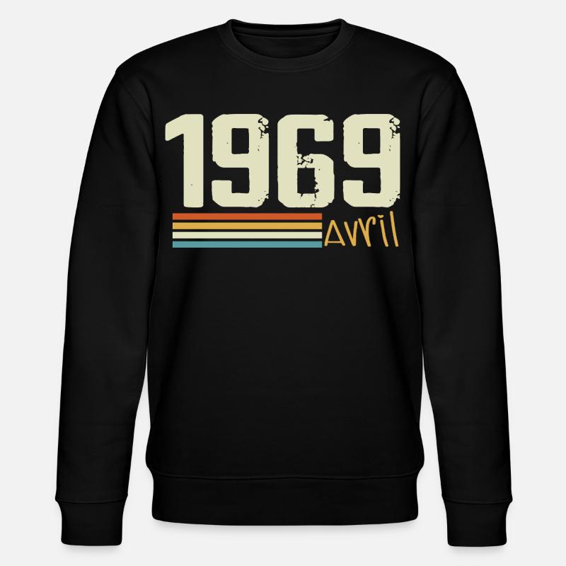 Né en avril 1969 - Sweat bio CHANGER Stanley/Stella Unisexe - noir