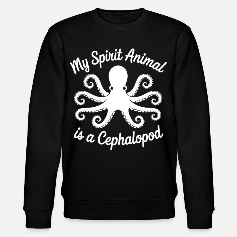 Octopus Minimal Art - Stanley/Stella CHANGER Unisex Organic Sweatshirt - black