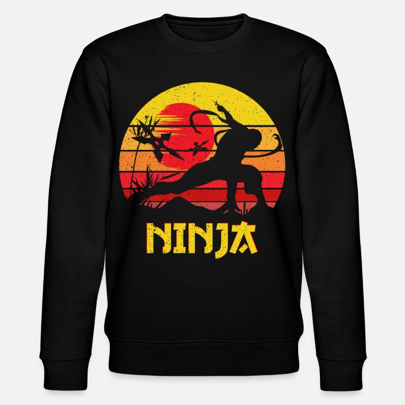 Sunset Ninja Silhouette - Stanley/Stella Unisex Bio-Sweatshirt CHANGER  - Schwarz
