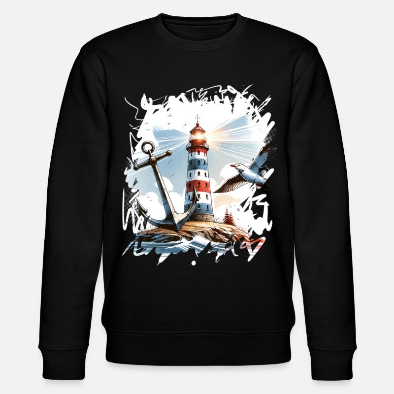 Mouette Ancre du Phare - Sweat bio CHANGER Stanley/Stella Unisexe - noir
