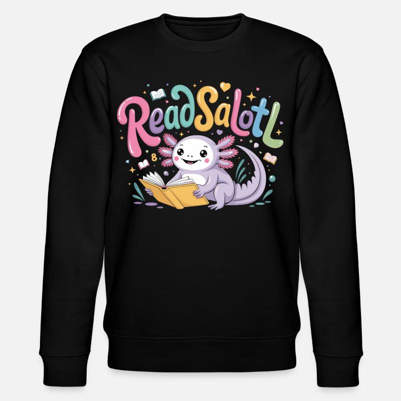 Axolotl Reader T-Shirt ReadSalotl Book - Sweat bio CHANGER Stanley/Stella Unisexe - noir