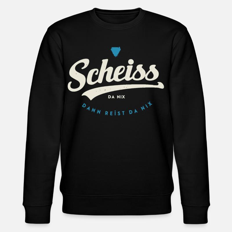 Scheiss da nix - Stanley/Stella Unisex Bio-Sweatshirt CHANGER  - Schwarz