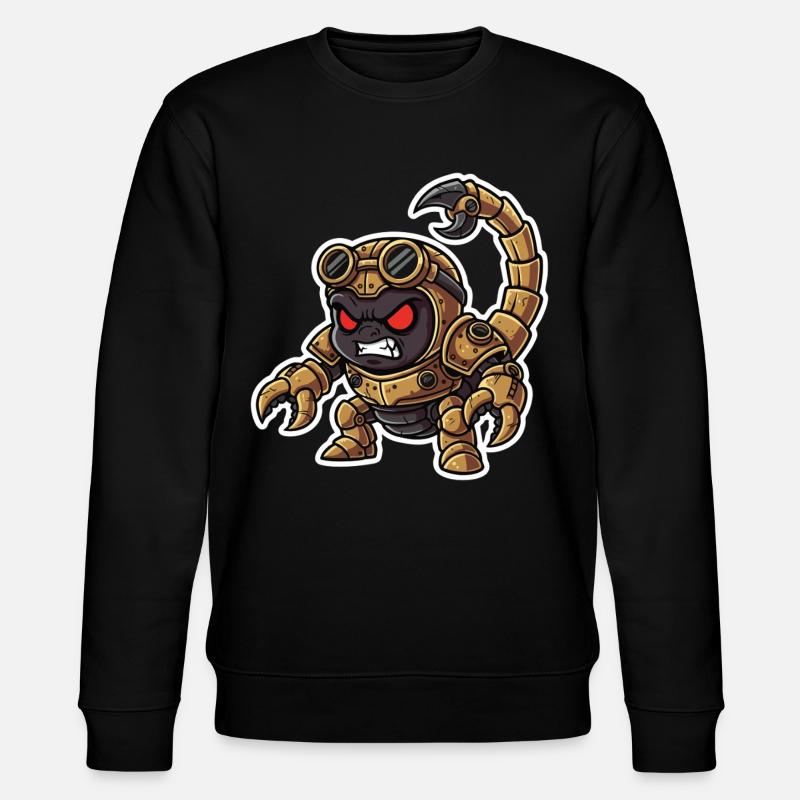 Skorpion Bionic Steampunk Krieger Messingnieten - Stanley/Stella Unisex Bio-Sweatshirt CHANGER  - Schwarz