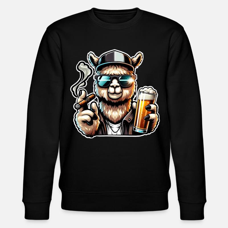 Party Alpaka - Stanley/Stella Unisex Bio-Sweatshirt CHANGER - Schwarz