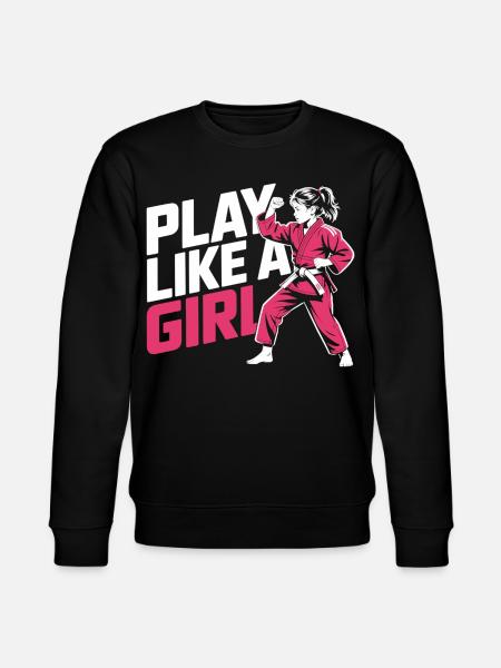 Maglietta da ragazza di karate Gioca come una Ragazza Regalo - Felpa ecologica unisex CHANGER di Stanley/Stella - nero