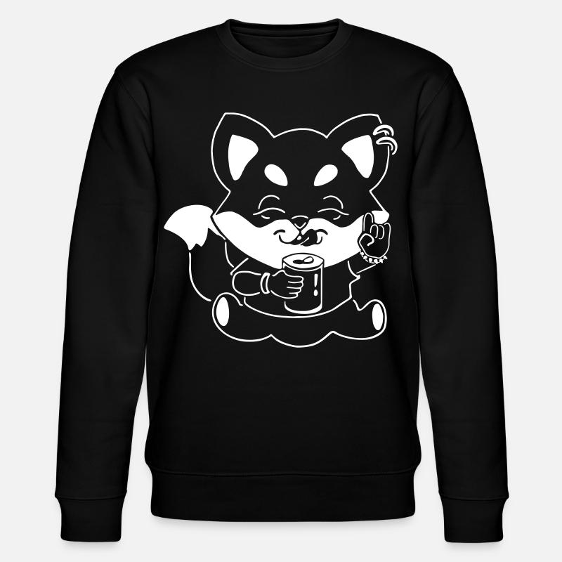 Metal-Fuchs mit Dose - Stanley/Stella Unisex Bio-Sweatshirt CHANGER - Schwarz