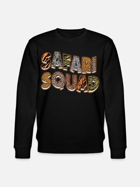 Safari Squad Dyr Zoo Party Jungle Zoo Fødselsdag - Stanley/Stella økologisk unisex-sweatshirt CHANGER  - sort