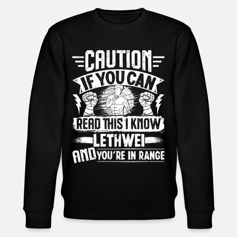 Lethwei-Krieger Myanmar Boxtraining Burmesen - Stanley/Stella Unisex Bio-Sweatshirt CHANGER  - Schwarz