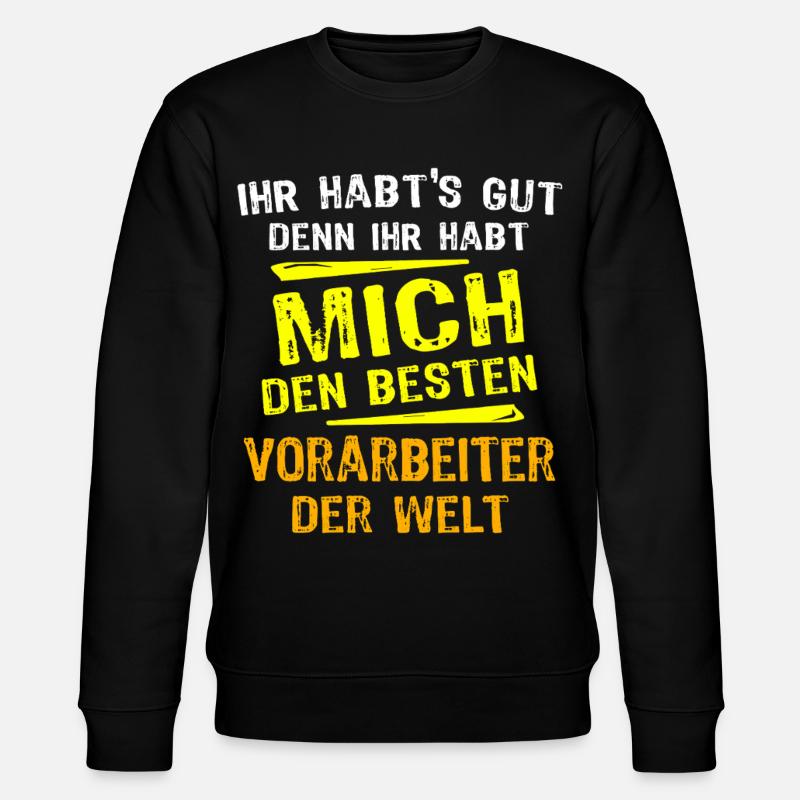 Vorarbeiter Geschenk - Stanley/Stella Unisex Bio-Sweatshirt CHANGER  - Schwarz